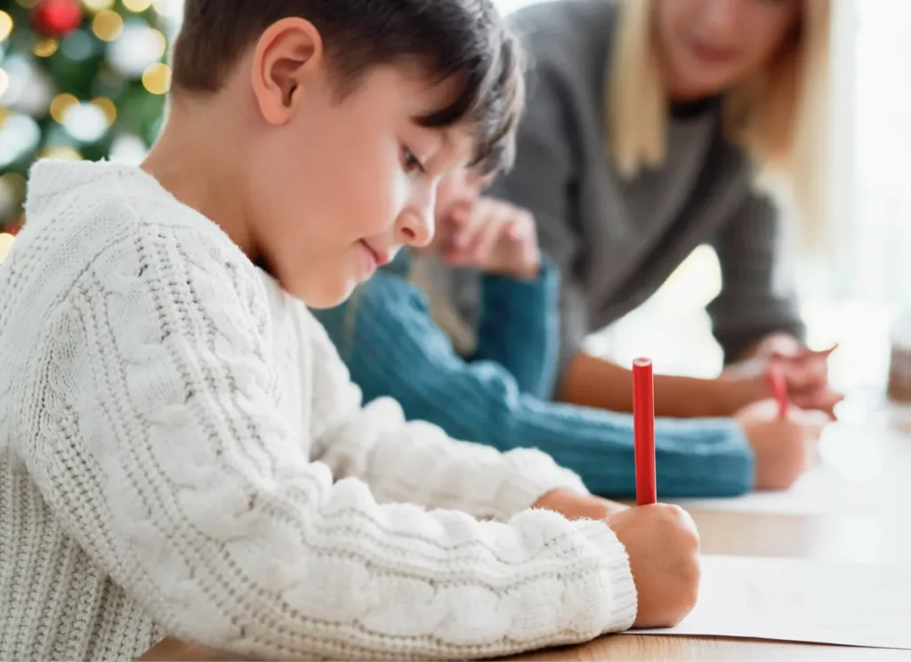 英語の学習をする兄弟